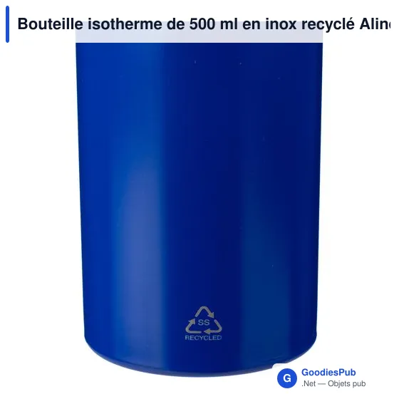 Bouteille isotherme de 500 ml en inox recyclé Aline - Image 4