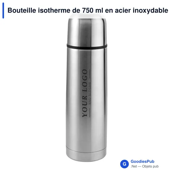 Bouteille isotherme personnalisable 750 ml avec logo - Alexandros - Image 4