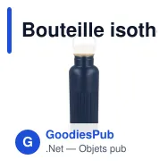 Bouteille isotherme personnalisable en acier inoxydable recyclé avec logo - 500 ml - Miniature 2