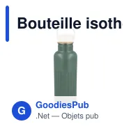 Bouteille isotherme personnalisable en acier inoxydable recyclé avec logo - 500 ml - Miniature 6