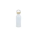 Variante Blanc - Bouteille isotherme personnalisable en acier inoxydable recyclé avec logo - 500 ml