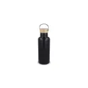 Variante Noir - Bouteille isotherme personnalisable en acier inoxydable recyclé avec logo - 500 ml