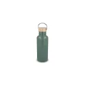 Variante Vert olive - Bouteille isotherme personnalisable en acier inoxydable recyclé avec logo - 500 ml
