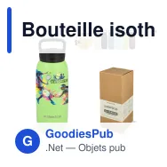 Bouteille isotherme personnalisable 600 ml avec bec et logo - Waterdrop - Miniature 1