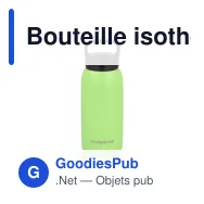 Bouteille isotherme personnalisable 600 ml avec bec et logo - Waterdrop - Miniature 2