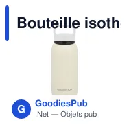 Bouteille isotherme personnalisable 600 ml avec bec et logo - Waterdrop - Miniature 3