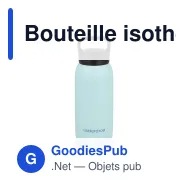 Bouteille isotherme personnalisable 600 ml avec bec et logo - Waterdrop - Miniature 7