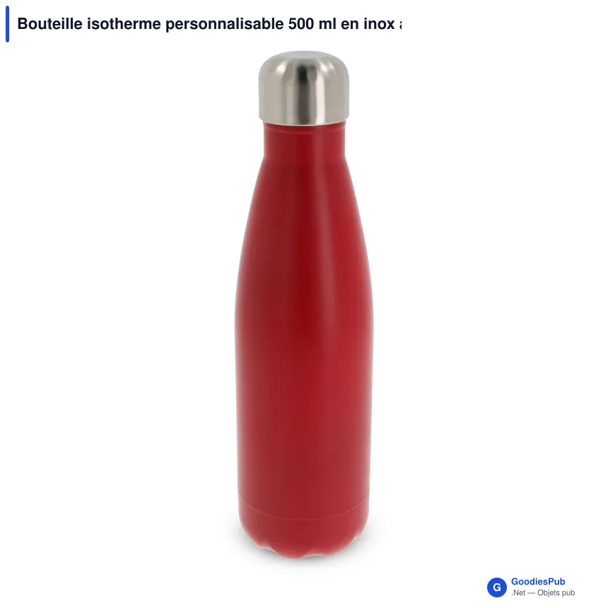 Bouteille isotherme personnalisable 500 ml en inox avec logo - Swing - Image 5