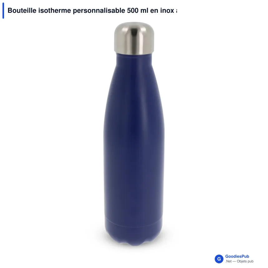 Bouteille isotherme personnalisable 500 ml en inox avec logo - Swing - Image 8