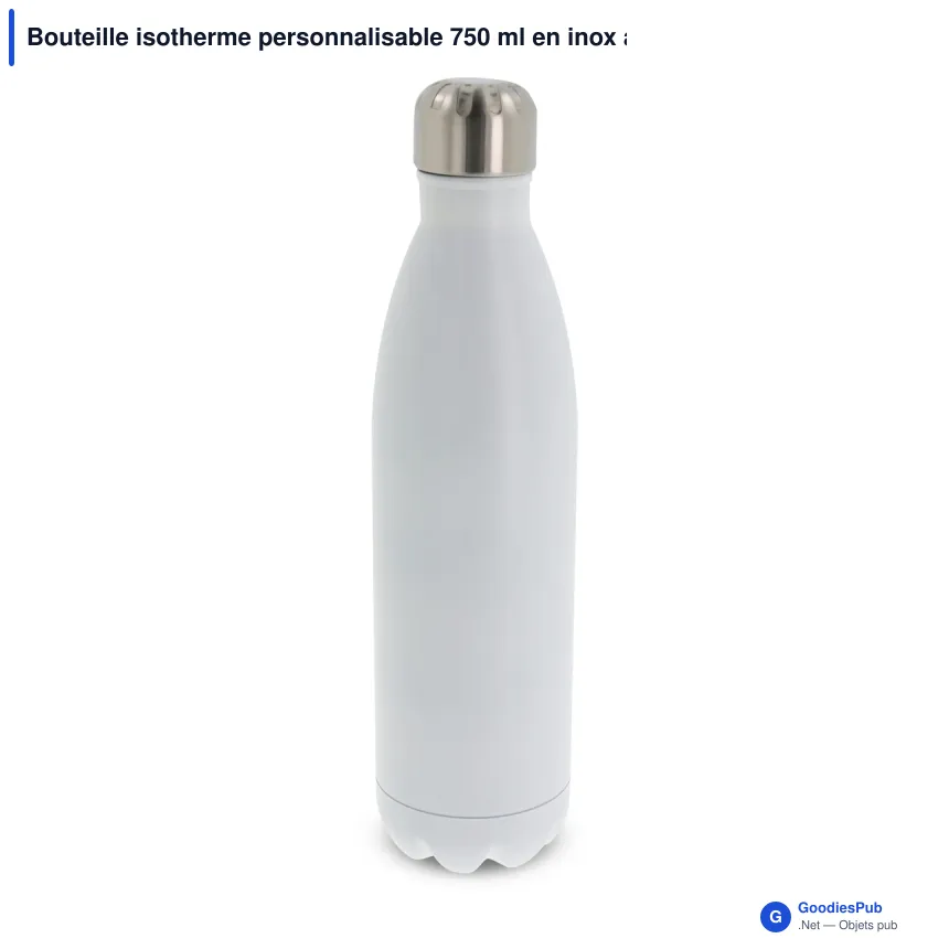 Bouteille isotherme personnalisable 750 ml en inox avec logo - Swing - Image 3