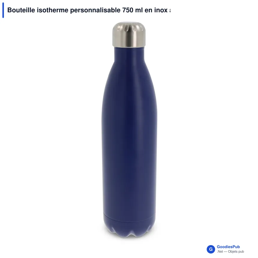 Bouteille isotherme personnalisable 750 ml en inox avec logo - Swing - Image 4