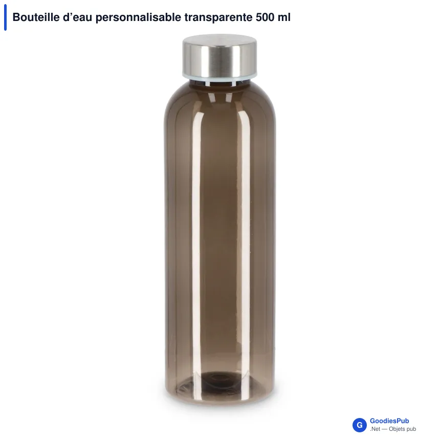 Bouteille d’eau personnalisable transparente 500 ml avec logo - Jane - Image 6
