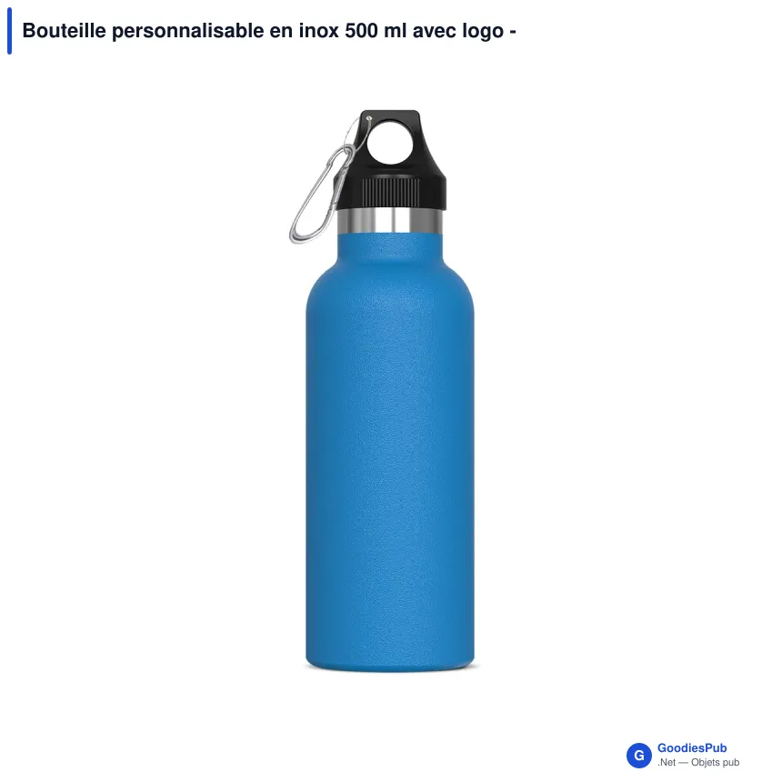Bouteille personnalisable en inox 500 ml avec logo - Lennox - Image 2