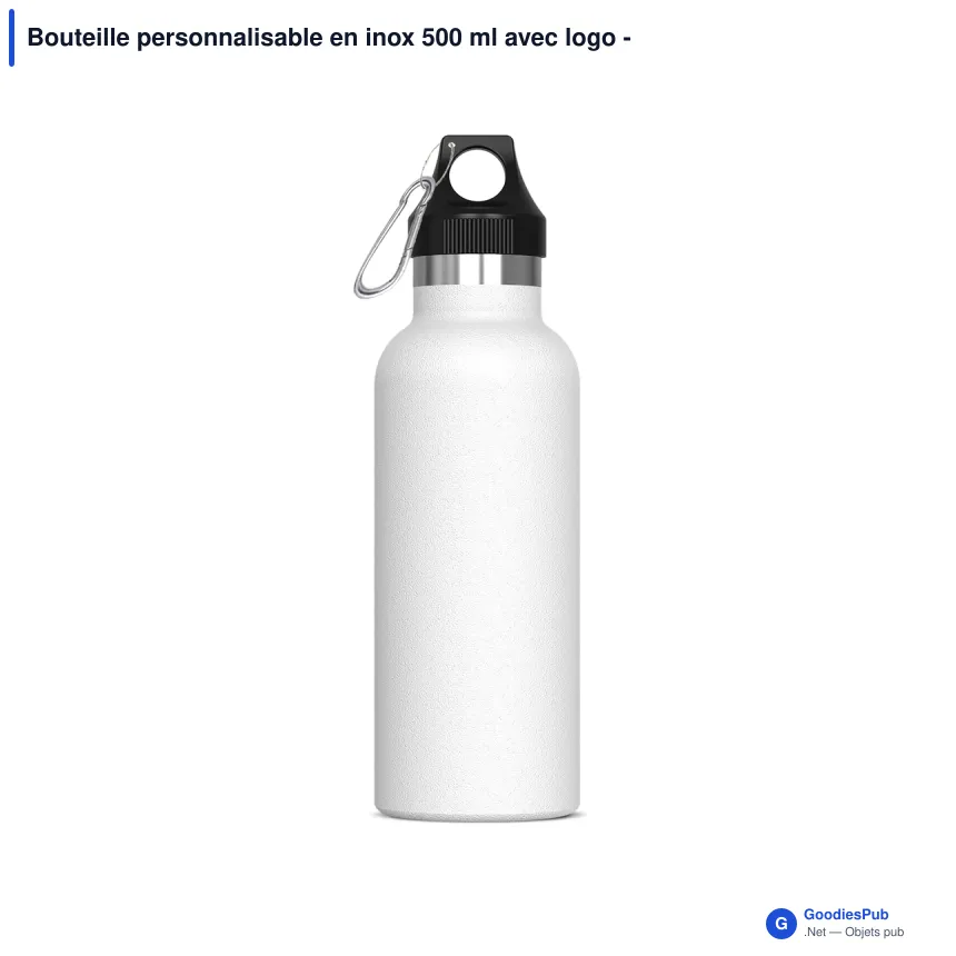Bouteille personnalisable en inox 500 ml avec logo - Lennox - Image 5
