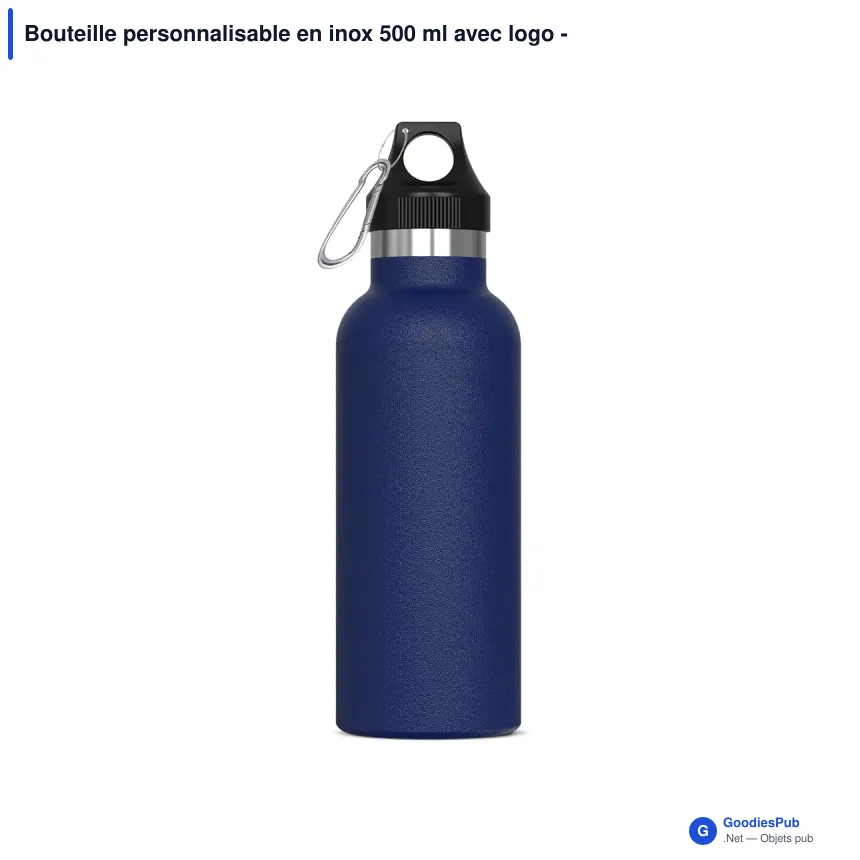 Bouteille personnalisable en inox 500 ml avec logo - Lennox - Image 6
