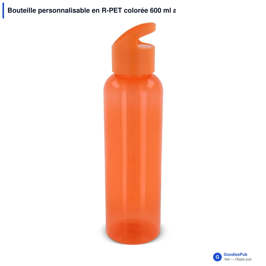 Bouteille personnalisable en R-PET colorée 600 ml avec logo - Loop - Image 2