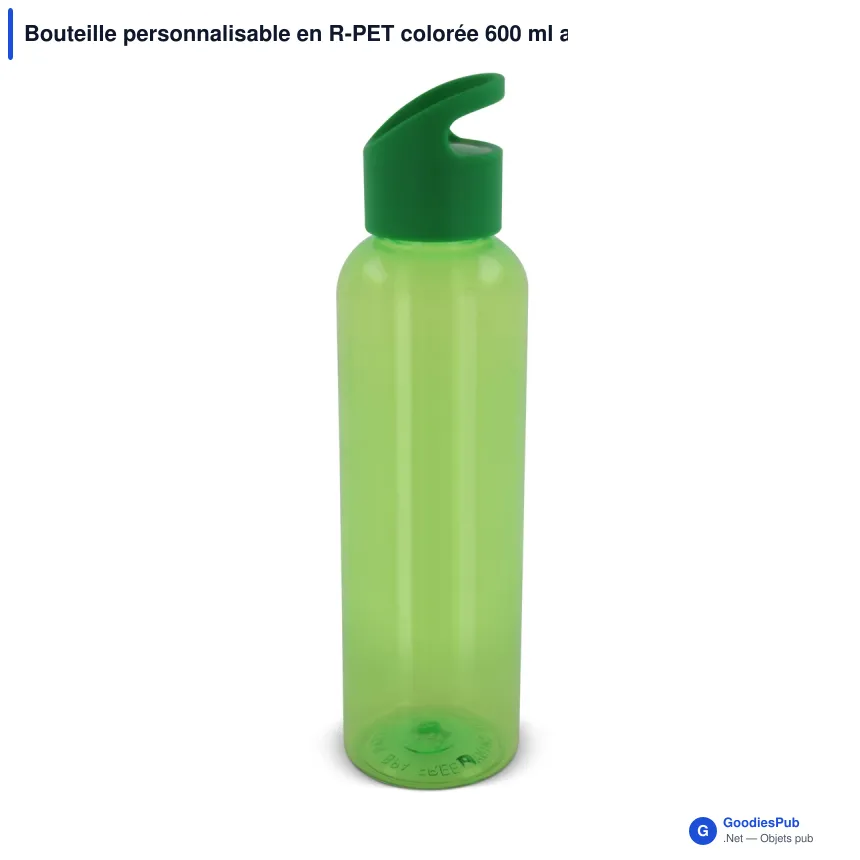 Bouteille personnalisable en R-PET colorée 600 ml avec logo - Loop - Image 4