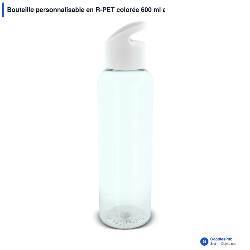 Bouteille personnalisable en R-PET colorée 600 ml avec logo - Loop - Image 5