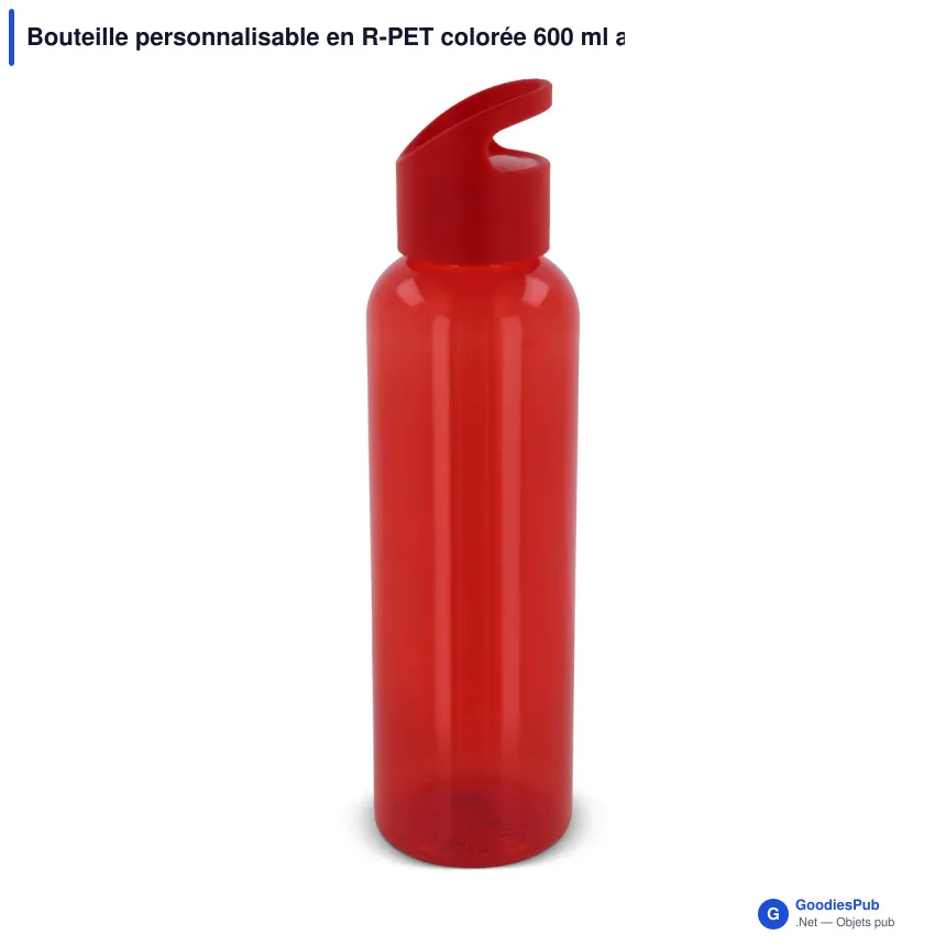 Bouteille personnalisable en R-PET colorée 600 ml avec logo - Loop - Image 6