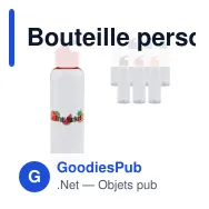 Bouteille personnalisable en R-PET transparente 600 ml avec logo - Loop - Miniature 1