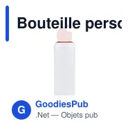 Bouteille personnalisable en R-PET transparente 600 ml avec logo - Loop - Miniature 3