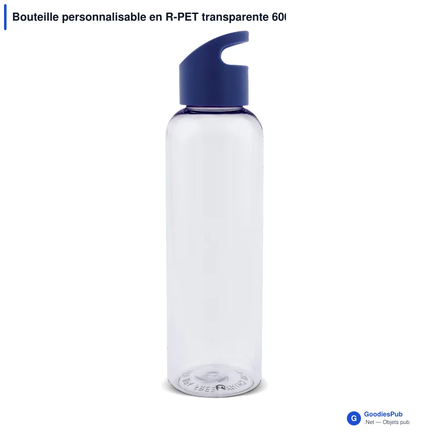 Bouteille personnalisable en R-PET transparente 600 ml avec logo - Loop - Image 7