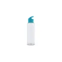 Variante Transparent Turquoise - Bouteille personnalisable en R-PET transparente 600 ml avec logo - Loop