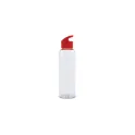 Variante Transparent Rouge - Bouteille personnalisable en R-PET transparente 600 ml avec logo - Loop
