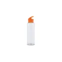 Variante Transparent Orange - Bouteille personnalisable en R-PET transparente 600 ml avec logo - Loop