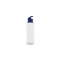 Variante Transparent bleu foncé - Bouteille personnalisable en R-PET transparente 600 ml avec logo - Loop