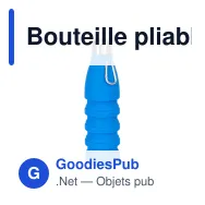 Bouteille pliable personnalisable 550 ml en silicone avec logo - Sagaform Stig - Miniature 3