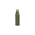 Variante Vert - Bouteille pliable personnalisable 550 ml en silicone avec logo - Sagaform Stig