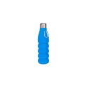 Variante Bleu - Bouteille pliable personnalisable 550 ml en silicone avec logo - Sagaform Stig