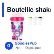 Bouteille shaker personnalisable 700 ml en PP avec logo - Fitness - Miniature 1