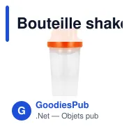 Bouteille shaker personnalisable 700 ml en PP avec logo - Fitness - Miniature 3