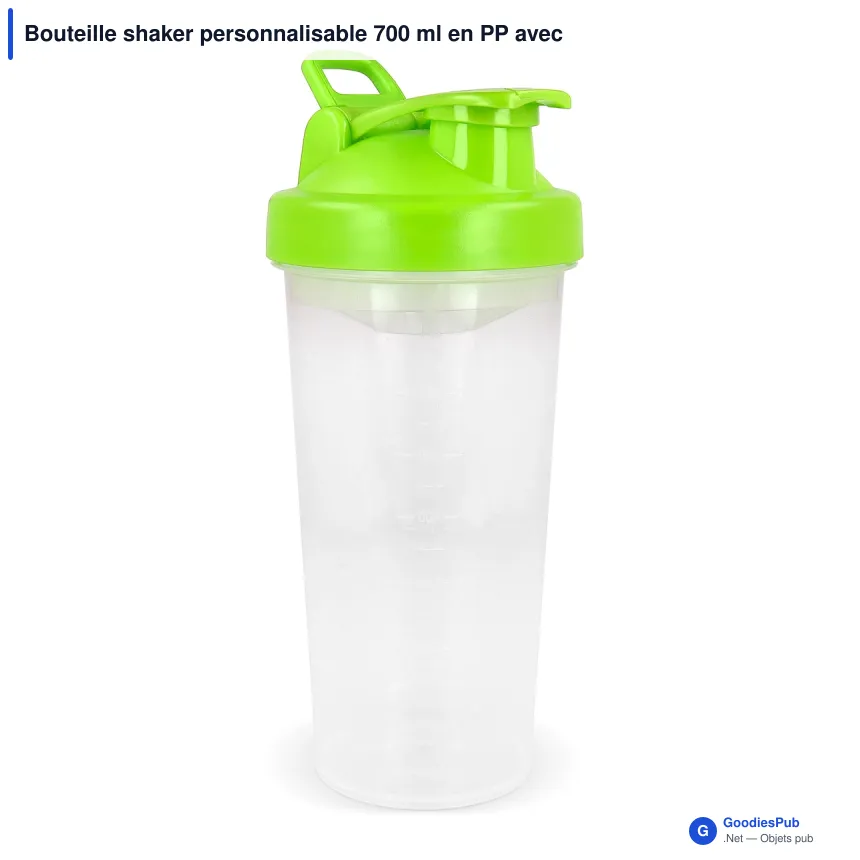 Bouteille shaker personnalisable 700 ml en PP avec logo - Fitness - Image 6