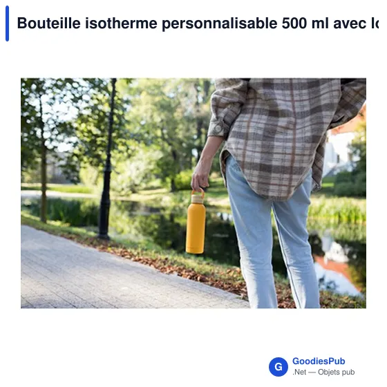 Bouteille isotherme personnalisable 500 ml avec logo | Zeniqua - Image 2