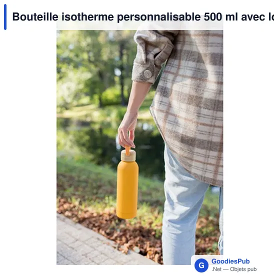 Bouteille isotherme personnalisable 500 ml avec logo | Zeniqua - Image 11