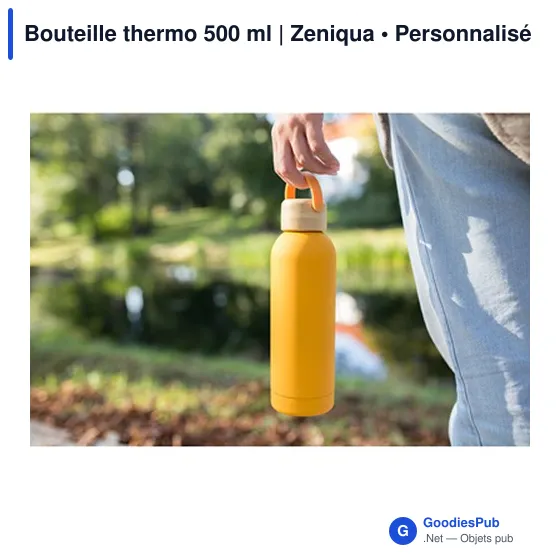 Bouteille isotherme personnalisable 500 ml avec logo | Zeniqua - Image 12