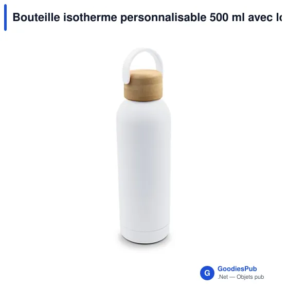 Bouteille isotherme personnalisable 500 ml avec logo | Zeniqua - Image 3