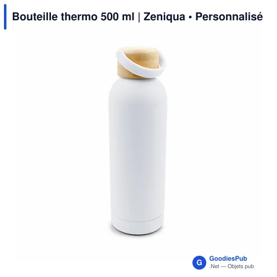 Bouteille isotherme personnalisable 500 ml avec logo | Zeniqua - Image 4