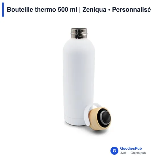 Bouteille isotherme personnalisable 500 ml avec logo | Zeniqua - Image 5