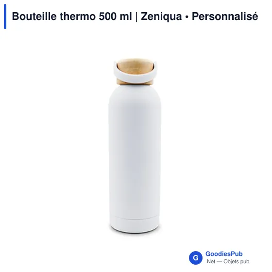 Bouteille isotherme personnalisable 500 ml avec logo | Zeniqua - Image 7