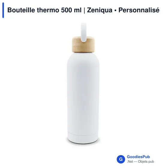 Bouteille isotherme personnalisable 500 ml avec logo | Zeniqua - Image 8