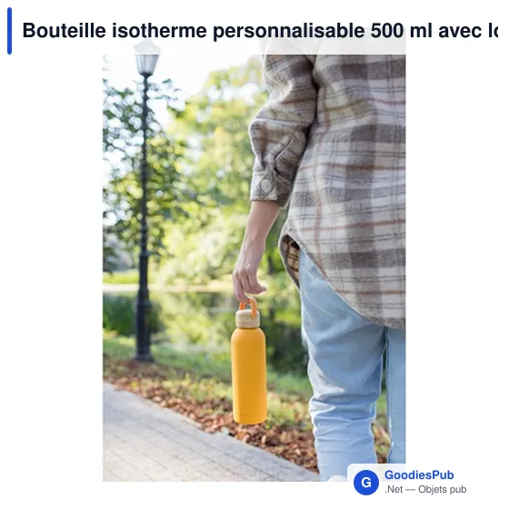 Bouteille isotherme personnalisable 500 ml avec logo | Zeniqua - Image 10