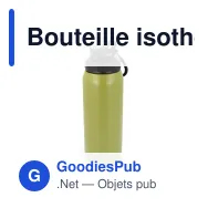 Bouteille isotherme personnalisable 800 ml en inox avec logo - Clark - Miniature 3