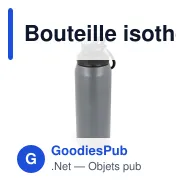 Bouteille isotherme personnalisable 800 ml en inox avec logo - Clark - Miniature 4
