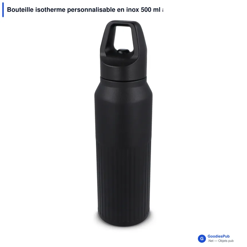 Bouteille isotherme personnalisable en inox 500 ml avec logo - Easy-Click - Image 2