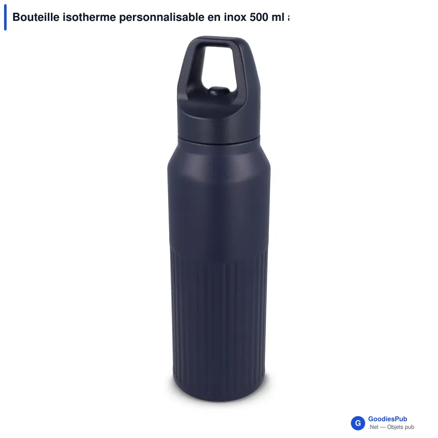 Bouteille isotherme personnalisable en inox 500 ml avec logo - Easy-Click - Image 3
