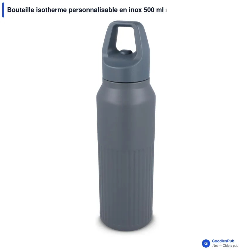 Bouteille isotherme personnalisable en inox 500 ml avec logo - Easy-Click - Image 4